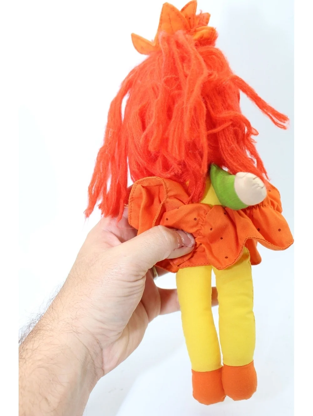 Vintage 1986 Avon Little Blossom Scamper Lily Yarn Hair Plush Rag Doll Cloth Toy